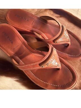 PRADA Antic Summer Sandals W/ Original Dust Bags & Box - Size 38